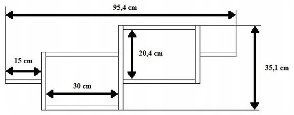 Czarna Minimalistyczna Półka Ścienna Z5-P90