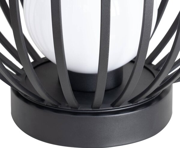 Lampa tarasowa Lucande Marrin, czarna, metal, Ø 46 cm Marrin, czarny, metal, nowoczesny