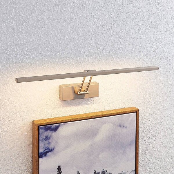 Lucande Thibaud oświetlenie obrazów LED, 51,4 cm, aluminiowy / szary / cynkowy, salon / jadalnia, metal, nowoczesny