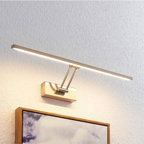 Lucande Thibaud oświetlenie obrazów LED, 51,4 cm, aluminiowy / szary / cynkowy, salon / jadalnia, metal, nowoczesny