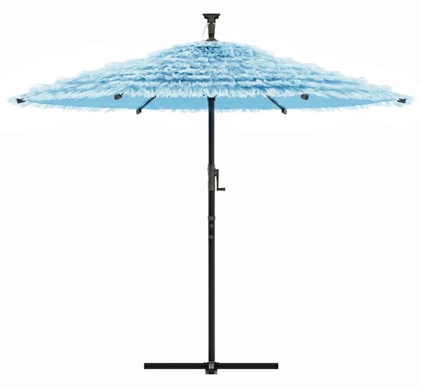 Parasol ogrodowy na stalowym słupku, niebieski, 290x290x238 cm