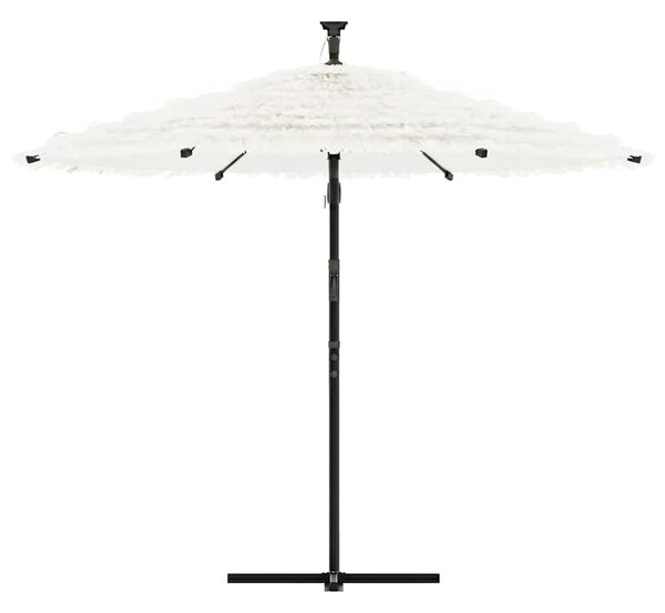 Parasol ogrodowy na stalowym słupku, biały, 269x269x235 cm