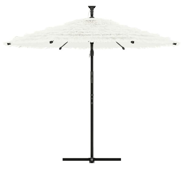 Parasol ogrodowy na stalowym słupku, biały, 290x290x238 cm