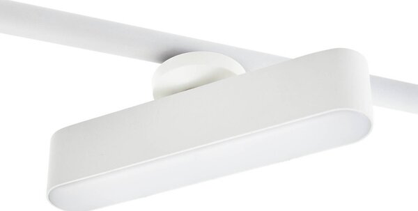 Reflektor LED Lindby Eldrin, biały, 6-punktowa, listwa świetlna Eldrin Lindby, możliwość ściemniania, biały / opal, salon / jadalnia, metal, nowoczesny