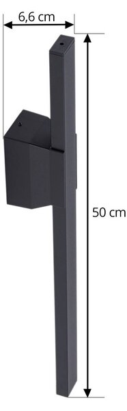 Kinkiet zewnętrzny LED Sakari Lindby, czarny, aluminium, nowoczesny