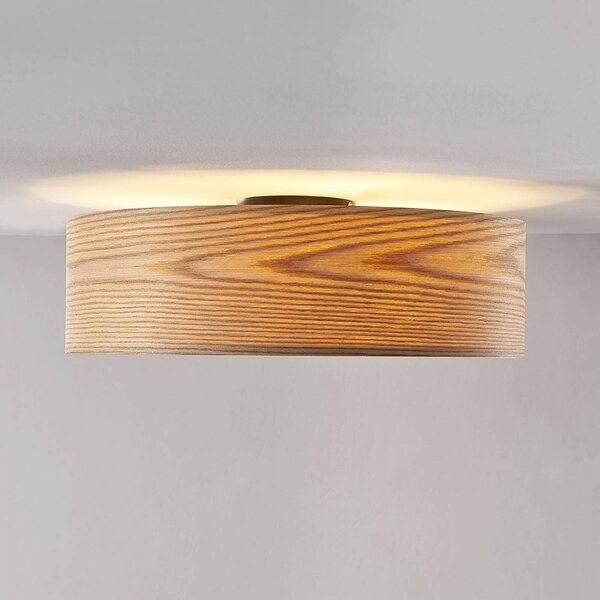 Lampa sufitowa Dominic Lindby, możliwość ściemniania, jasne drewno, salon / jadalnia, drewno, skandynawski