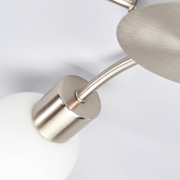 Lindby Lampa sufitowa Elaina, możliwość ściemniania, aluminiowy / szary / cynkowy, salon / jadalnia, metal, nowoczesny