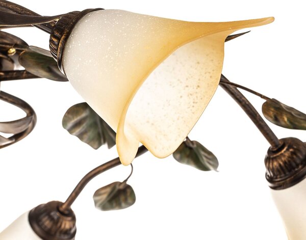 Lampa sufitowa Miranda ONLI, możliwość ściemniania, brązowy / mosiężny, salon / jadalnia, metal, florentyński