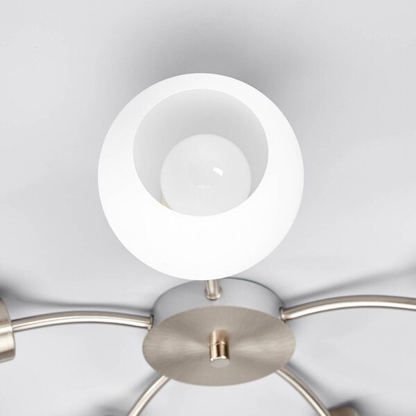 Lindby Lampa sufitowa Elaina, możliwość ściemniania, aluminiowy / szary / cynkowy, salon / jadalnia, metal, nowoczesny