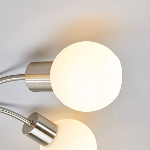 Lindby Lampa sufitowa Elaina, możliwość ściemniania, aluminiowy / szary / cynkowy, salon / jadalnia, metal, nowoczesny