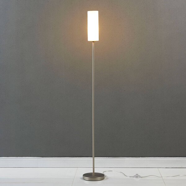 Lampa stojąca Vinsta Lindby, biały / opal, salon / jadalnia, szkło, nowoczesny