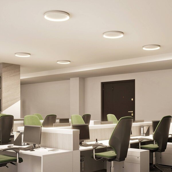 Lampa sufitowa LED Vivy Arcchio, możliwość ściemniania, biały / opal, kuchnia, metal, nowoczesny