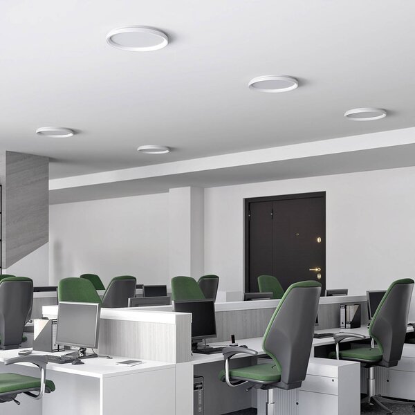 Lampa sufitowa LED Vivy Arcchio, możliwość ściemniania, biały / opal, kuchnia, metal, nowoczesny