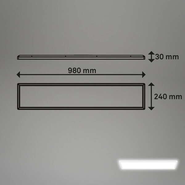 Briloner Lampa sufitowa LED Tava, biały / opal, salon / jadalnia, tworzywo sztuczne, nowoczesny