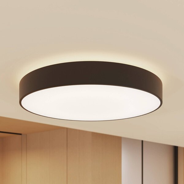 Lampa sufitowa LED Vanida Arcchio, możliwość ściemniania, czarny, kuchnia, aluminium, nowoczesny
