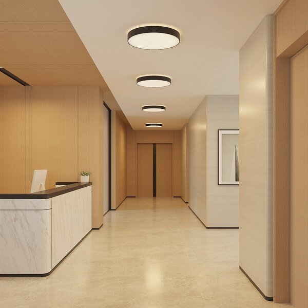 Lampa sufitowa LED Vanida Arcchio, możliwość ściemniania, czarny, kuchnia, aluminium, nowoczesny