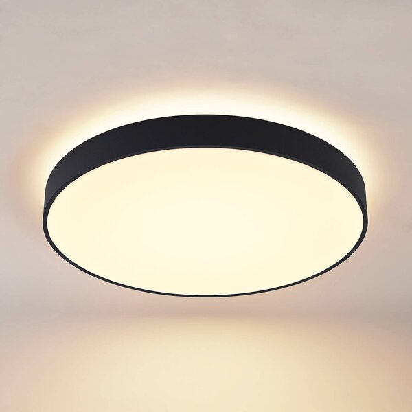 Lampa sufitowa LED Vanida Arcchio, możliwość ściemniania, czarny, kuchnia, aluminium, nowoczesny