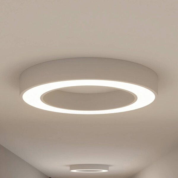 Lampa sufitowa LED Sharelyn Arcchio, możliwość ściemniania, biały / opal, kuchnia, aluminium, nowoczesny