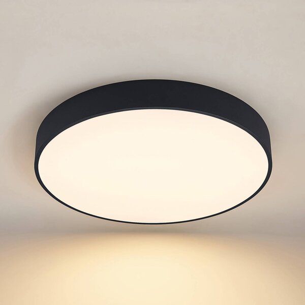 Lampa sufitowa LED Noabelle Arcchio, możliwość ściemniania, czarny, kuchnia, metal, nowoczesny
