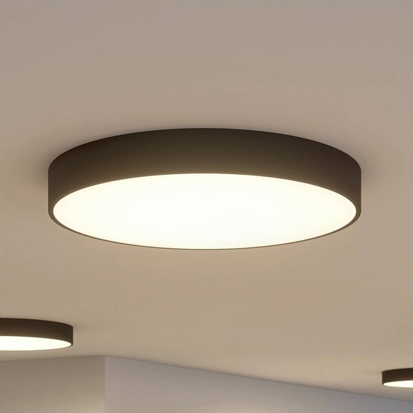 Lampa sufitowa LED Noabelle Arcchio, możliwość ściemniania, czarny, kuchnia, metal, nowoczesny