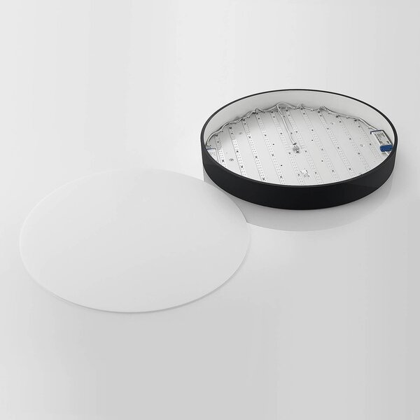 Lampa sufitowa LED Noabelle Arcchio, możliwość ściemniania, czarny, kuchnia, metal, nowoczesny