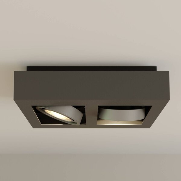 Lampa sufitowa Ronka Arcchio, możliwość ściemniania, czarny, salon / jadalnia, aluminium, nowoczesny