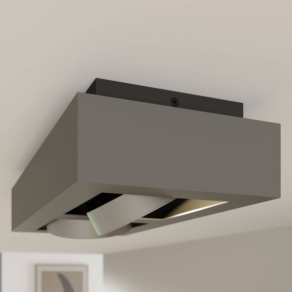 Lampa sufitowa Ronka Arcchio, możliwość ściemniania, czarny, salon / jadalnia, aluminium, nowoczesny