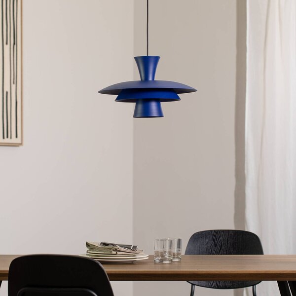 Lampa wisząca Plato Luminex, możliwość ściemniania, niebieski, salon / jadalnia, metal, nowoczesny