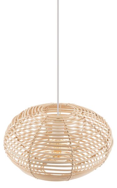 Lampa wisząca RATTAN Nowodvorski Lighting, możliwość ściemniania, jasne drewno, salon / jadalnia, drewno