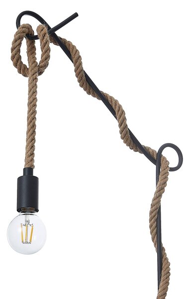 Lampa stojąca Ropina Lucande, czarny, salon / jadalnia, metal, vintage