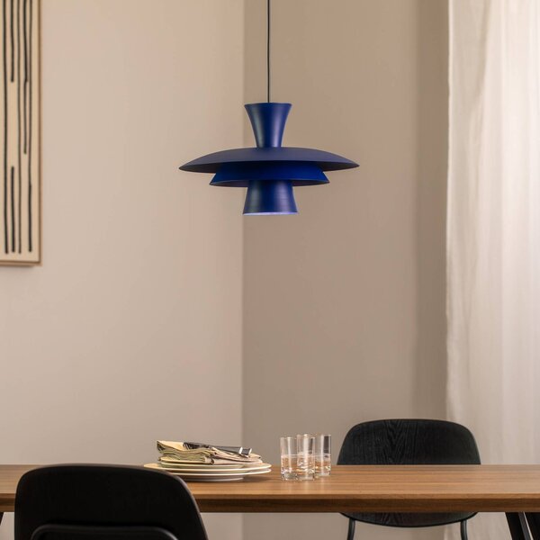 Lampa wisząca Plato Luminex, możliwość ściemniania, niebieski, salon / jadalnia, metal, nowoczesny