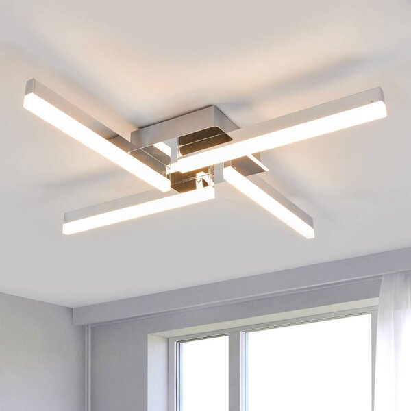 Lampa sufitowa Patrik Lindby, chromowy / srebrny, łazienka, metal, nowoczesny