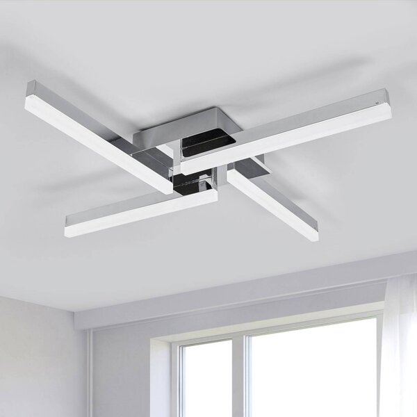 Lampa sufitowa Patrik Lindby, chromowy / srebrny, łazienka, metal, nowoczesny
