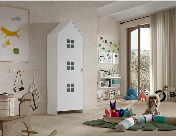 Biała szafa dziecięca 58x172x37 cm Casami Bruges – Vipack