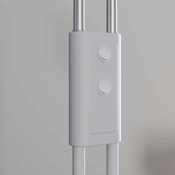 Lampa stojąca Medira Lucande, biały / opal, salon / jadalnia, metal, nowoczesny