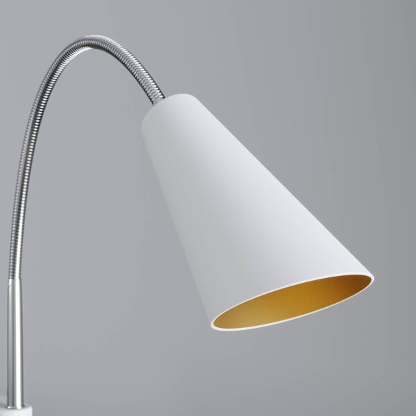 Lampa stojąca Medira Lucande, biały / opal, salon / jadalnia, metal, nowoczesny