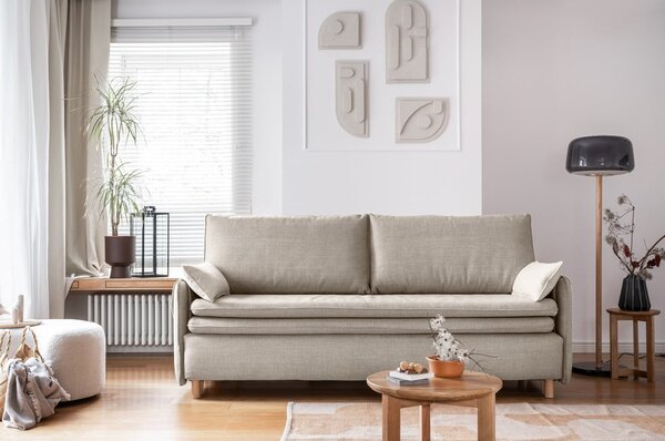 Beżowa rozkładana sofa 207 cm Simon – Miuform