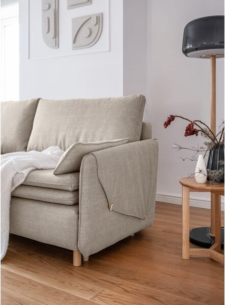 Beżowa rozkładana sofa 207 cm Simon – Miuform