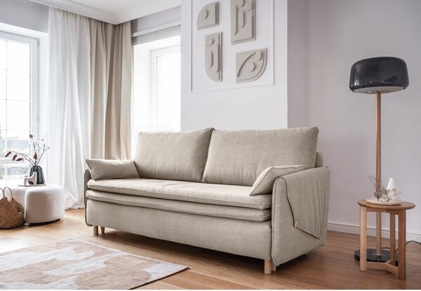 Beżowa rozkładana sofa 207 cm Simon – Miuform