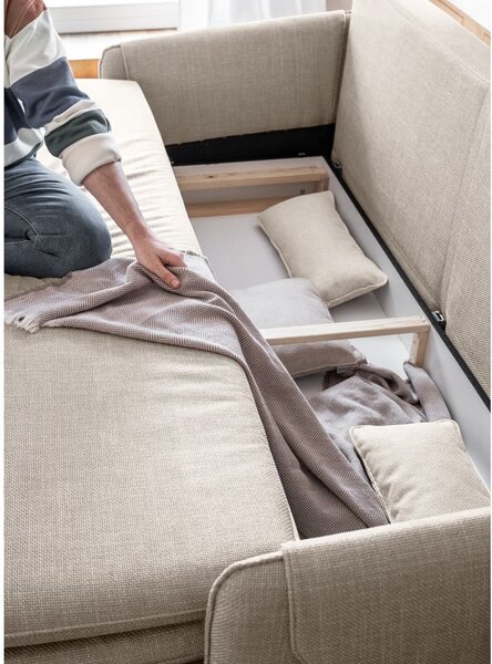 Beżowa rozkładana sofa 207 cm Simon – Miuform