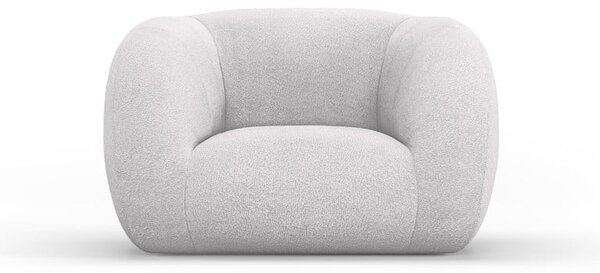 Jasnoszary fotel z materiału bouclé Essen – Cosmopolitan Design