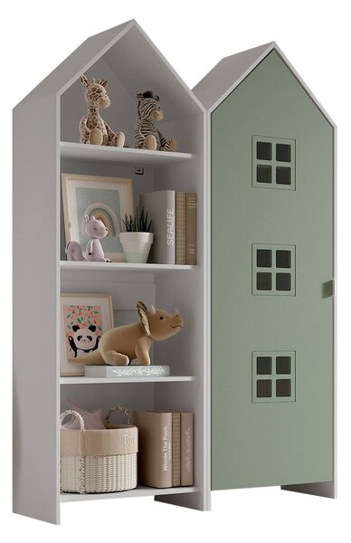 Biało-zielona szafa dziecięca otwarta 115x171,5 cm CASAMI BRUGES – Vipack