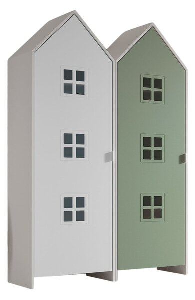 Biało-zielona szafa dziecięca 115x171,5 cm CASAMI BRUGES – Vipack