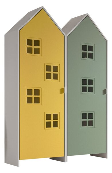 Żółto-zielona szafa dziecięca 115x171,5 cm CASAMI BRUGES – Vipack