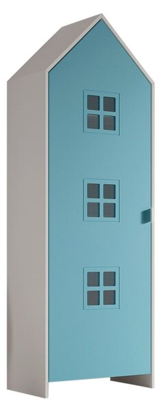 Biała/jasnoniebieska szafa dziecięca 58x172x37 cm Casami Bruges – Vipack