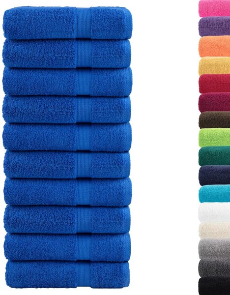 Ręczniki premium, SOLUND, 10 szt., niebieskie, 50x100 cm, 600 g/m²