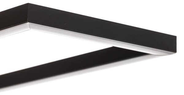 Briloner Lampa sufitowa LED Frame, możliwość ściemniania, czarny, salon / jadalnia, metal, nowoczesny