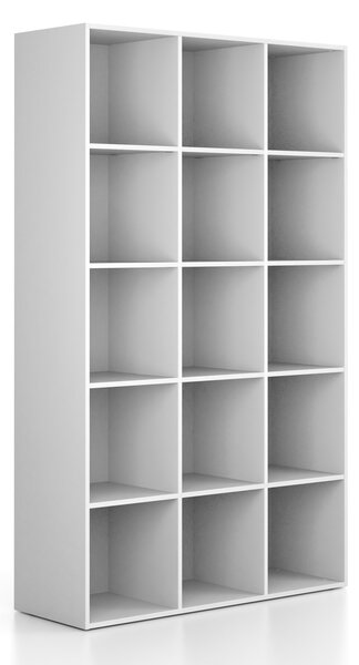 Regał FRAME, wysoki, 3 kolumny, 2162 x 1299 x 450 mm, biały