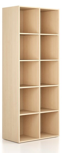 Regał FRAME, wysoki, 2 kolumny, 2162 x 872 x 450 mm, brzoza