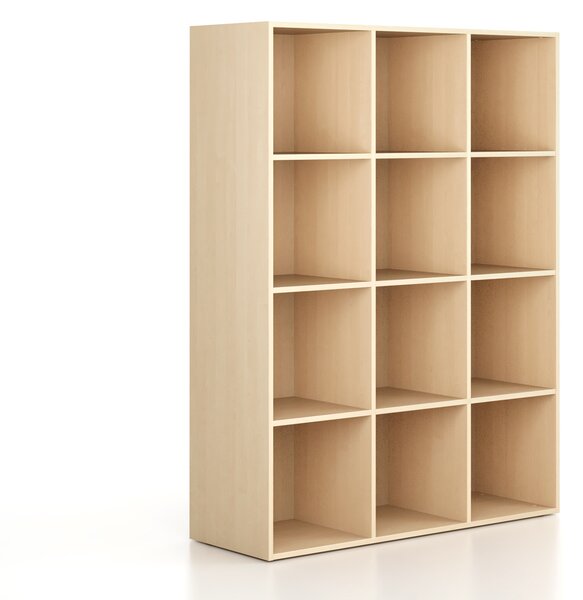 Regał FRAME, dolny, 3 kolumny, 1735 x 1299 x 450 mm, brzoza